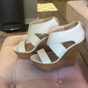 Also platform white sandals 6.5